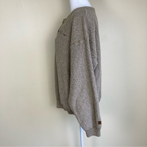 Vtg Gear for Sports 1/4 Button-up Knit Grandpa Sweater ‘Notre Dame’ Logo Sz L - Picture 3 of 16